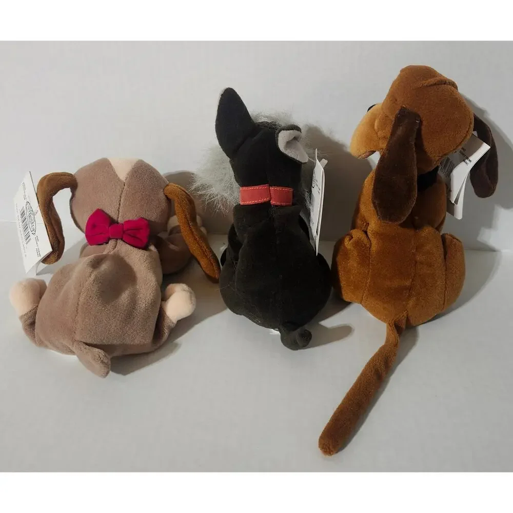 Disney Store Lady And The Tramp Mini Bean Bag Plush Lot Lady Jock Trusty 8